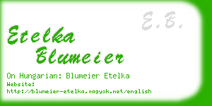 etelka blumeier business card